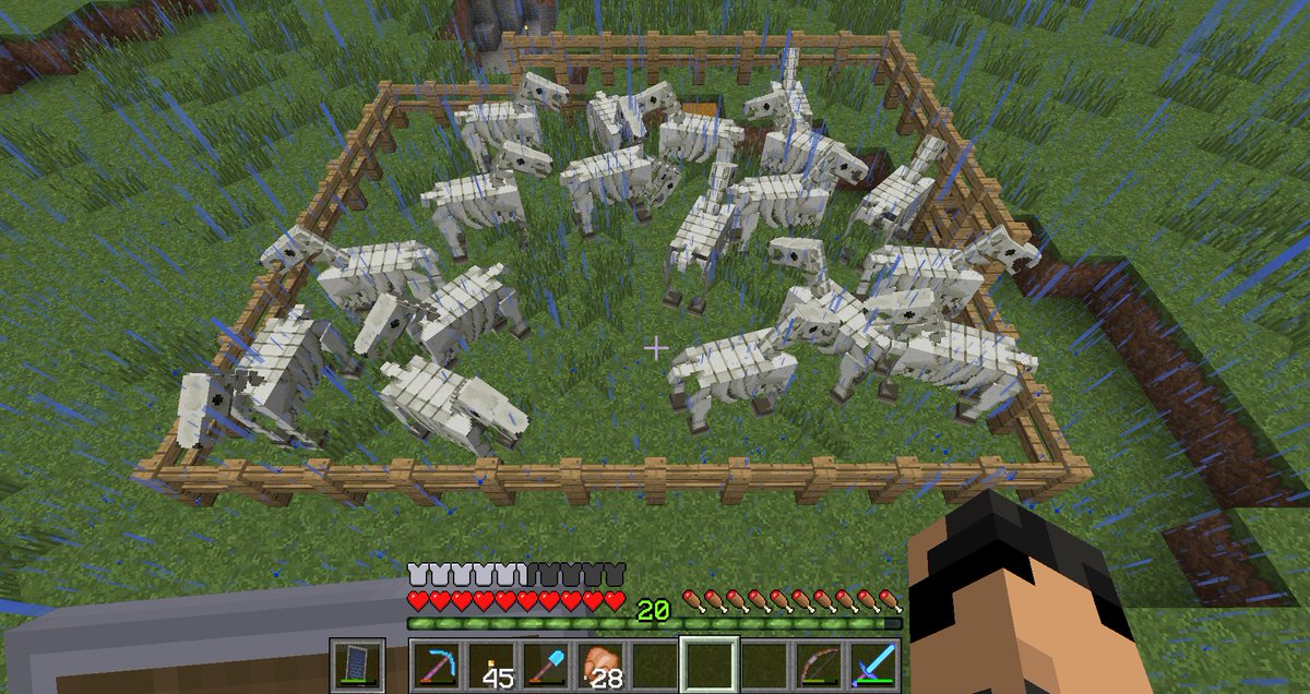MinecraftCRT's tweet photo. When lightning strikes to a #Minecraft horse farm.. ⚡️😂

Picture by LuxiKeks! https://t.co/zdKK0UuC5J