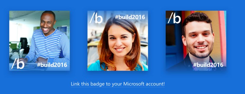 msdev's tweet photo. Get your custom badge just in time for #build2016! https://t.co/WPv1YGOJBZ https://t.co/Me4avYbqRs