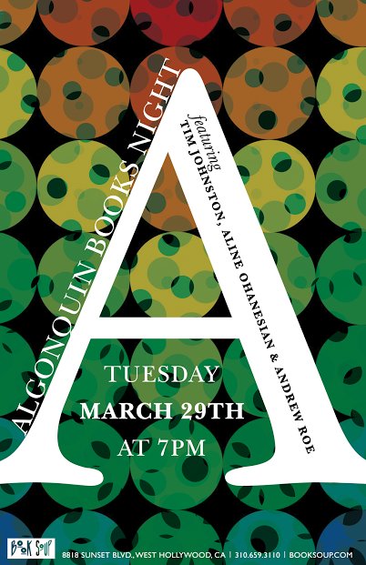 BookSoup's tweet image. Start your #AWP16 week w/ @AlgonquinBooks, @AlineOhanesian, @TJohnstonWriter, &amp;amp; @_AndrewRoe. booksoup.com/event/algonqui…