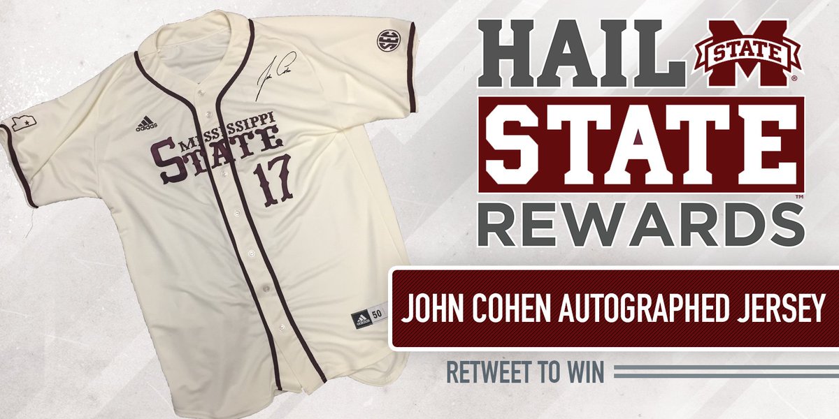 Hail State Rewards (@hailstatereward) on Twitter photo CONTEST: RT this for a chance to win this SIGNED Cream <a href="/HailStateBB/">Mississippi State Baseball</a> Jersey! Must be following us and <a href="/Coach_Cohen/">Mitchell Cohen</a> CONTEST: RT this for a chance to win this SIGNED Cream <a href="/HailStateBB/">Mississippi State Baseball</a> Jersey! Must be following us and <a href="/Coach_Cohen/">Mitchell Cohen</a>