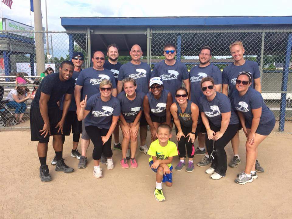 BuckinghamCo's tweet photo. Kickball season is here @MidwestSSC! Are you ready for the #PulledHammies? Goooooo Coach @nikkicroz! #BuckinghamWins https://t.co/8zqdroYlZw