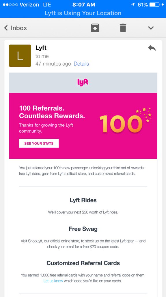 Mimilyft's tweet photo. @asklyft still waiting on this credit to go into my account...could you kindly look into it? https://t.co/oxbJ9Jb9uR