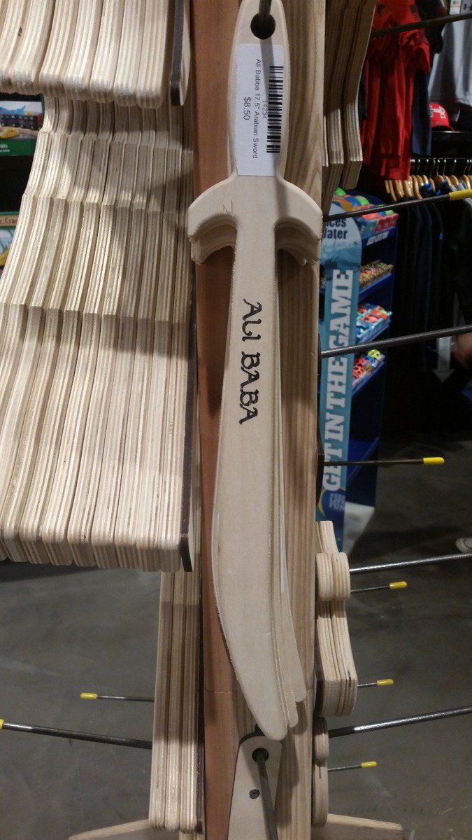samheldman's tweet photo. Found an Ali Baba sword in the mall! @alwayssunny @DannyDeVito #AlwaysSunnyInPhilly #alibaba https://t.co/Epc35QJOKR