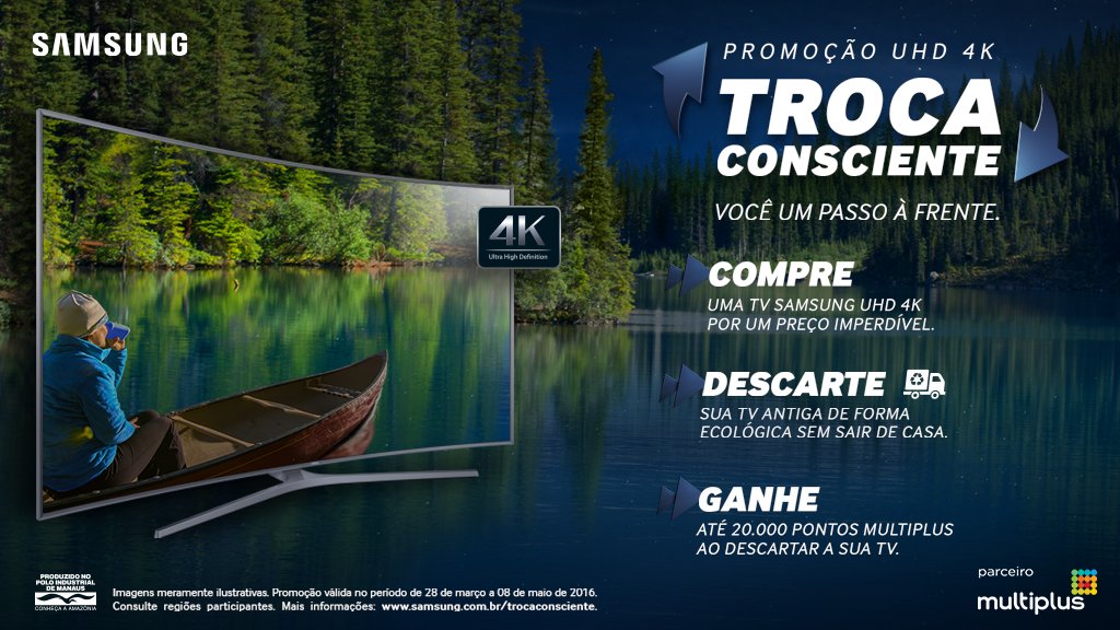 SamsungBrasil's tweet photo. Descarte sua TV antiga de forma ecológica sem sair de casa. Saiba mais: https://t.co/gnruPHXMi8 #TrocaConsciente https://t.co/uZYlWJpqzt