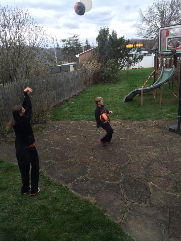 CoachChristner's tweet photo. Son is learning the hard way. Don't challenge @ChristnerSP to shooting games. #MrsBuckets https://t.co/LGS0YW7vL8
