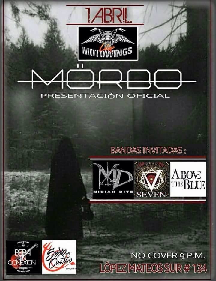 sevenofficialmx's tweet photo. Siguiente show! 
Presentación de nuestros hermanos de Morbo
Viernes 1 de abril 
En punto  de las 9 pm
No falten!!! https://t.co/pZsGOnf2Ra