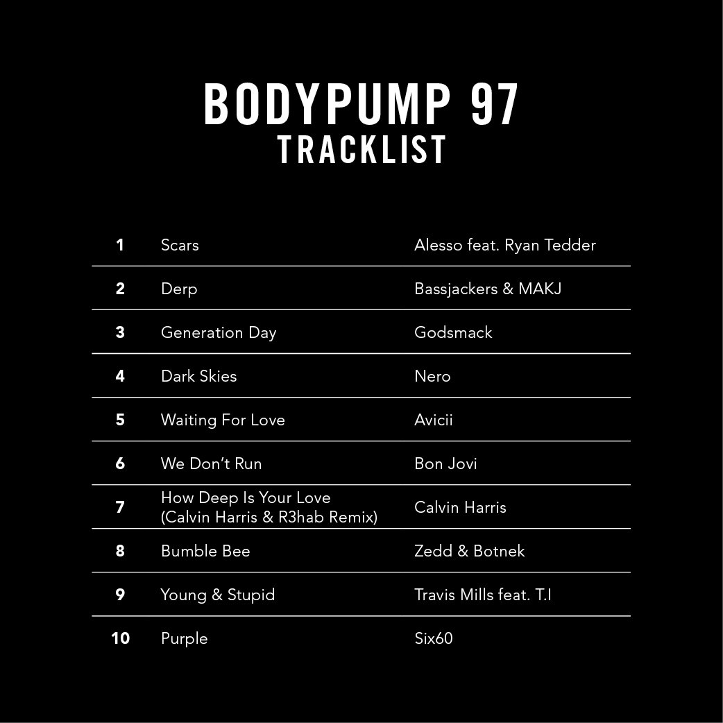 les mills body pump 88 tracklist