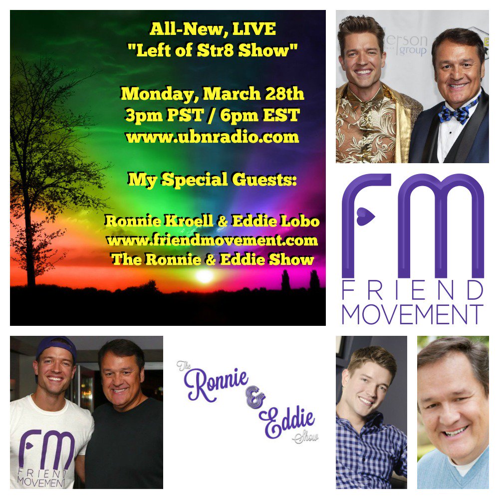 LeftofStr8's tweet photo. Going LIVE w/ @RonnieKroell @EdwardLobo1 2 talk @ronnieeddieshow &amp; @friendmovement https://t.co/Ngvd44sOGZ Channel 1 https://t.co/tzH0AheHSo