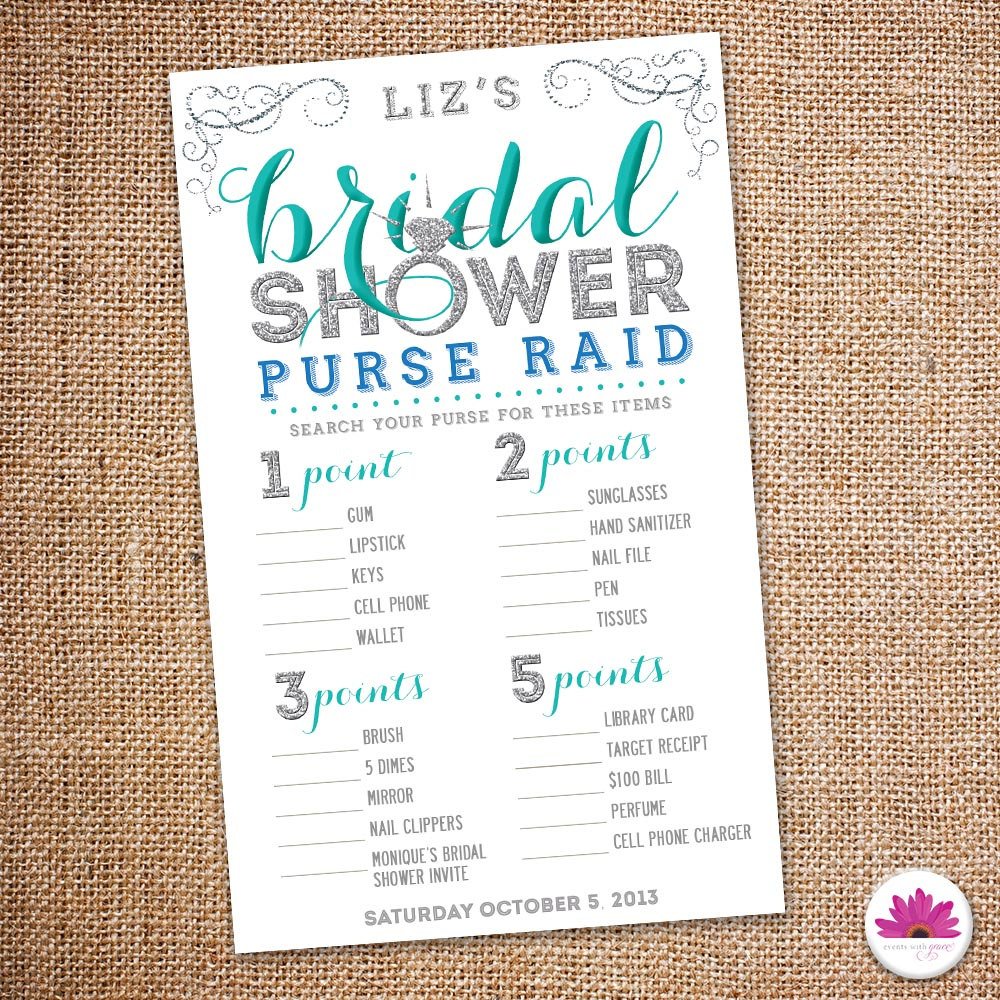 EventsWithGrace's tweet photo. Bling Bridal Shower – Purse Raid Game (Digital File) https://t.co/w9VCHdMxSc #etsy #PrintableGame https://t.co/XMERQm87Qi