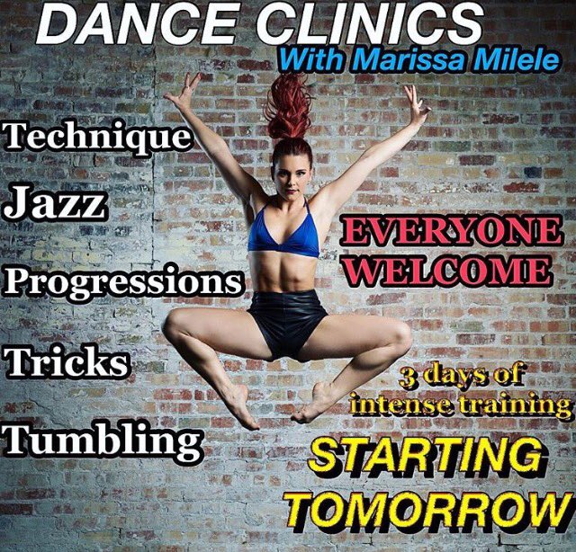 Marissa_Milele's tweet photo. Come train w/me this week!! Open to anyone &amp; everyone! Dance team, recital or competition dancers! $15 a class!!👊🏼💦 https://t.co/XyJyTkfZay