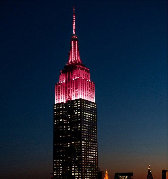 EmpireStateBldg's tweet photo. Tonight, our tower lights will beam in burgundy to honor Multiple #MyelomaAwarenessMonth with @theMMRF. https://t.co/HYfkP9iUpZ