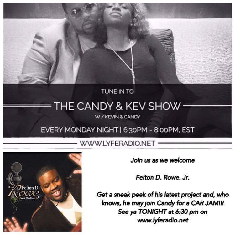 FeltonRowe's tweet image. Check my people out The Candy and Kev Show I'll be singing if on the show