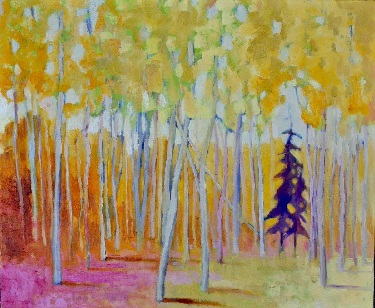 marktworow's tweet photo. Summer Aspens 20 x 24 oil on canvas #oilpainting #painting #art #interiordesign https://t.co/C2VEZh4Mj4