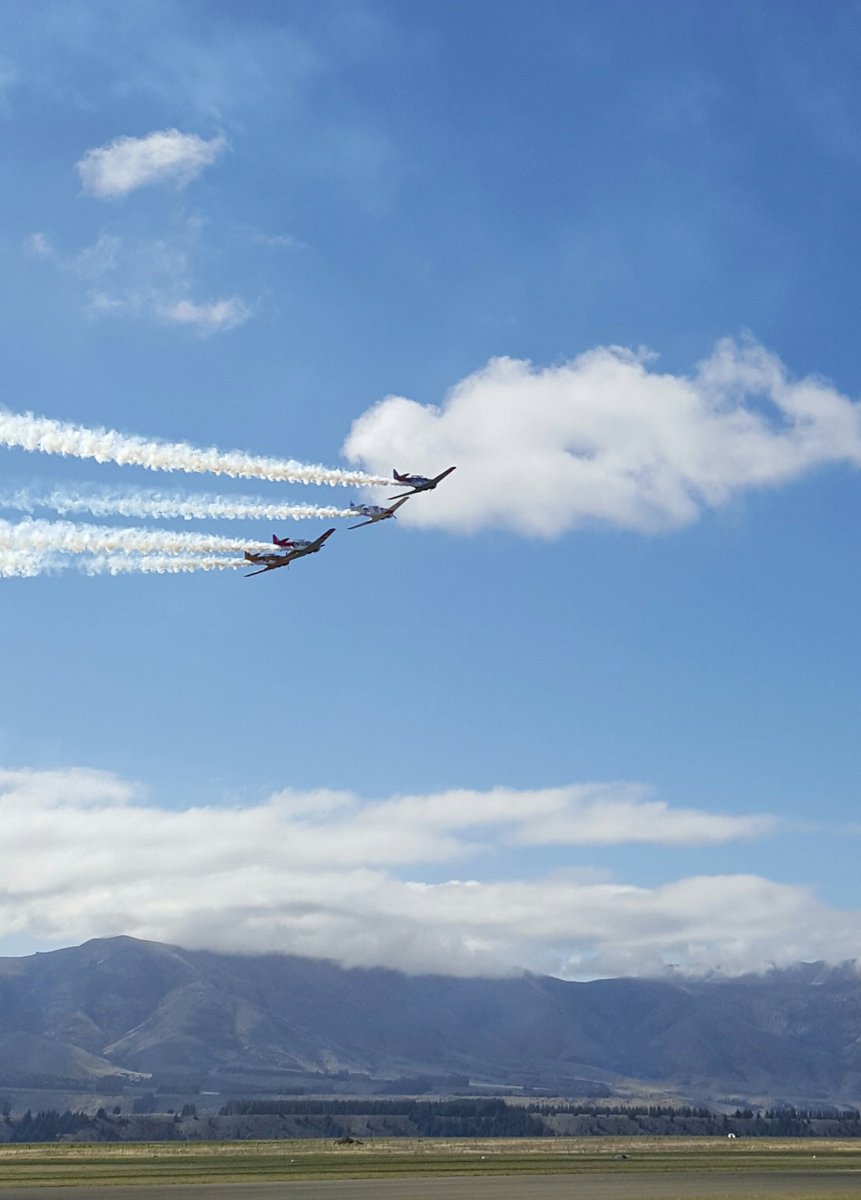 visit_nz's tweet photo. The sun came out this Easter weekend &amp; @warbirdswanaka put on another great show #warbirdsoverwanaka #travelnz https://t.co/vY5Uop7njR