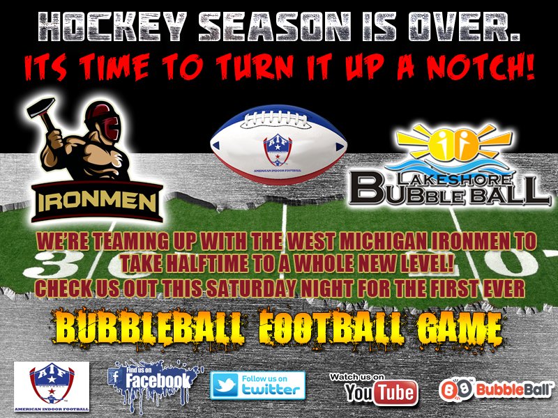lakeshorebubble's tweet photo. Halftime will never be the same!
#bubbleballus #ironstrong https://t.co/5X9NLM1p9o
