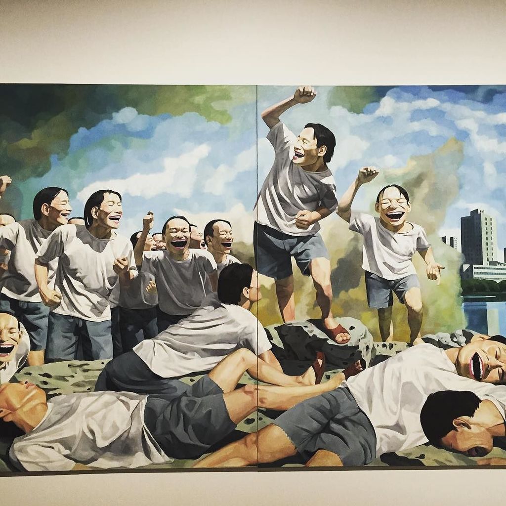 YueMinjun_'s tweet photo. La liberté guidant le peuple by Yue Minjun #reinterpretation #cynicalrealism #contemporarychineseart #chineseart #y… https://t.co/FfwihXjQLV