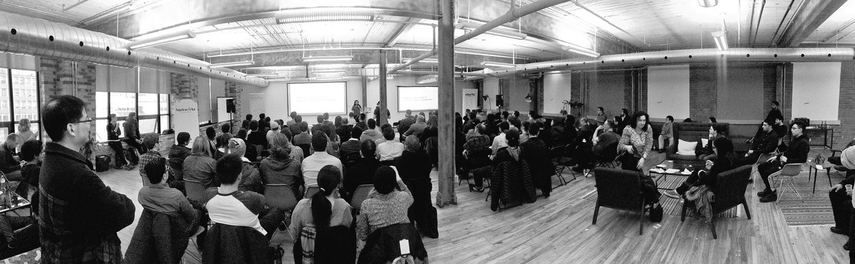 HenriHelvetica's tweet photo. On stage now: @christinatruong telling us to learn and get better. @DevTO @devhubTO #BestPractices https://t.co/e54yWsHeI1