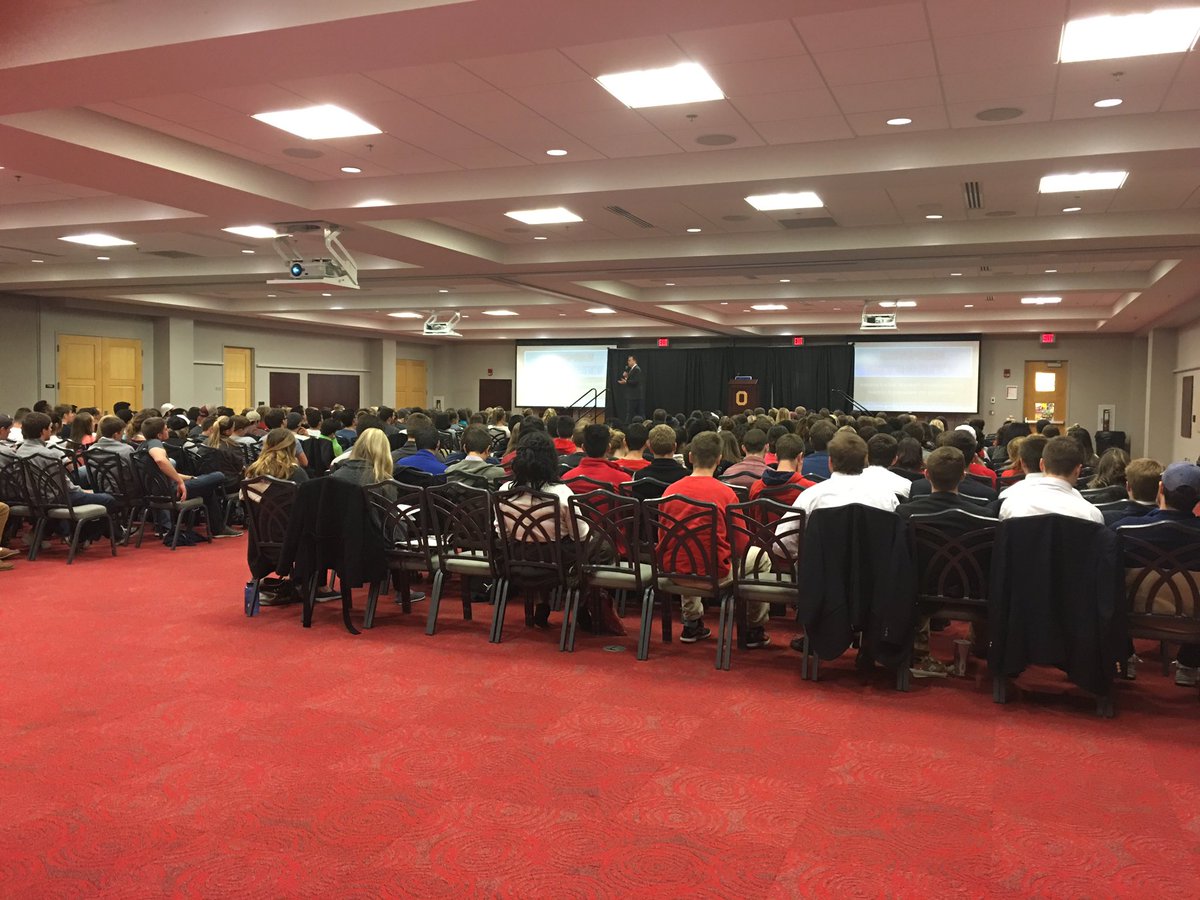 greekpbOSU's tweet image. Packed house for Corey Ciocchetti&apos;s SOE!! #OSUGreekWeek2016