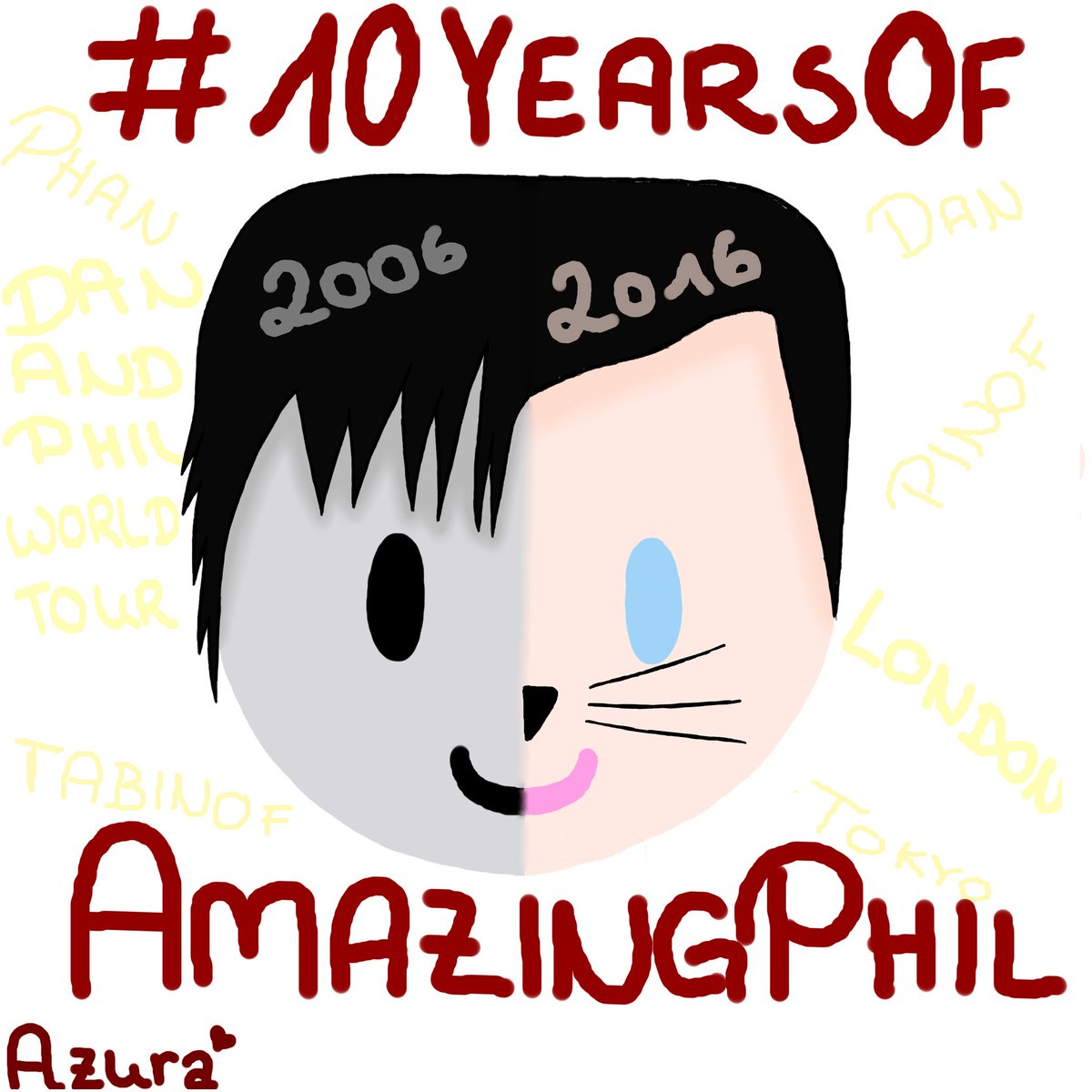 GTMichelleB123's tweet photo. I'm a little late but here's my #10yearsofamazingphil picture @AmazingPhil Maybe you like it :) https://t.co/3ed8MokziU