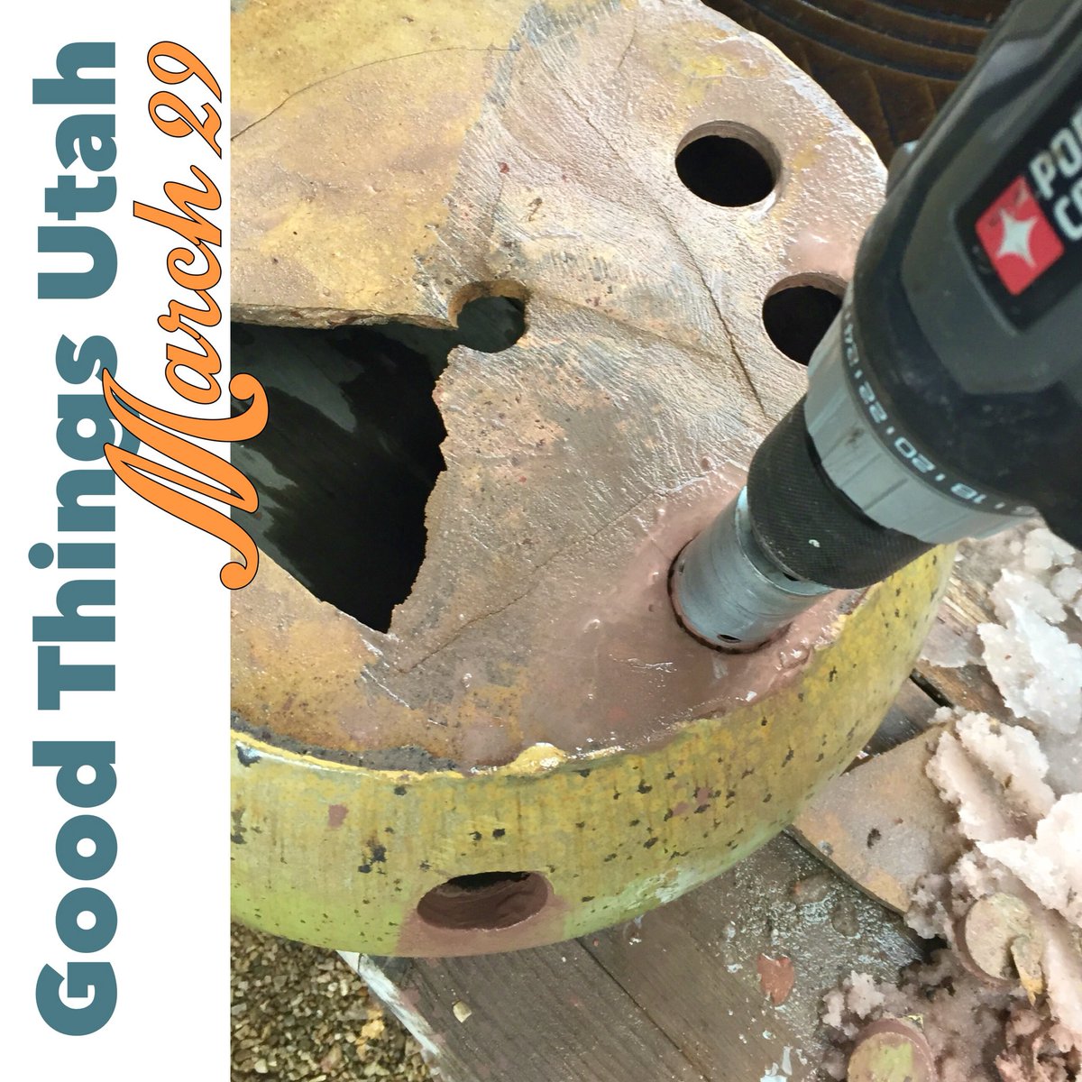 AmberPacker's tweet photo. Prepping for tomorrow's @goodthingsutah segment. #thepotshop #diyblogger #GTU #diy #waterfountain https://t.co/Gh3upxczF7
