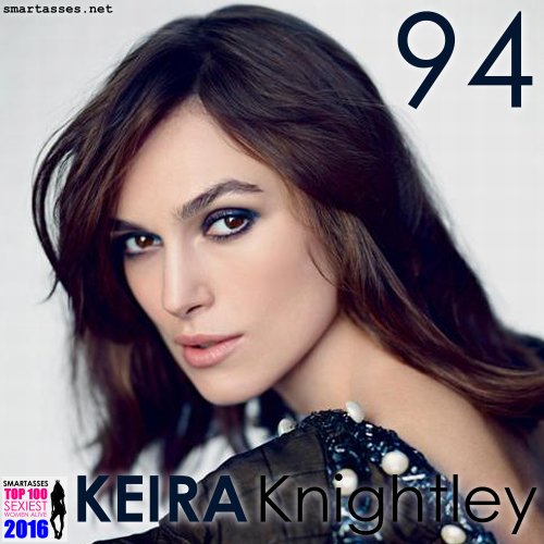 Smartasses #2016Top100 Sexiest Women: #94 Keira Knightley (4th Yr) BIO: smartasses100sexiest.com/women-k/keira-… Retweet=1VoteFor2017