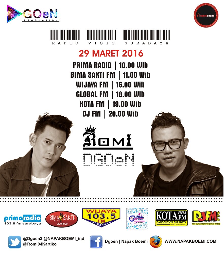 rulliaryanto's tweet image. TODAY #StayTune #UpilanCinta #Capcus @dgoen3 @Romi04Kartiko AFI @wijayaFM  4PM @NAPAKBOEMI_ind @eventsurabaya