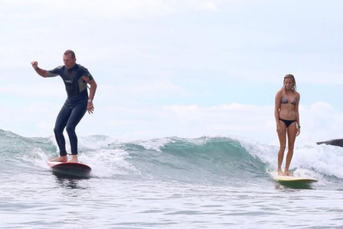 abcsport's tweet photo. #SURFING SCANDAL: Former PM Tony Abbott drops in on 17yo's wave in Noosa https://t.co/s4QZsQtRYm #tuttut https://t.co/GPwWLmXa2S