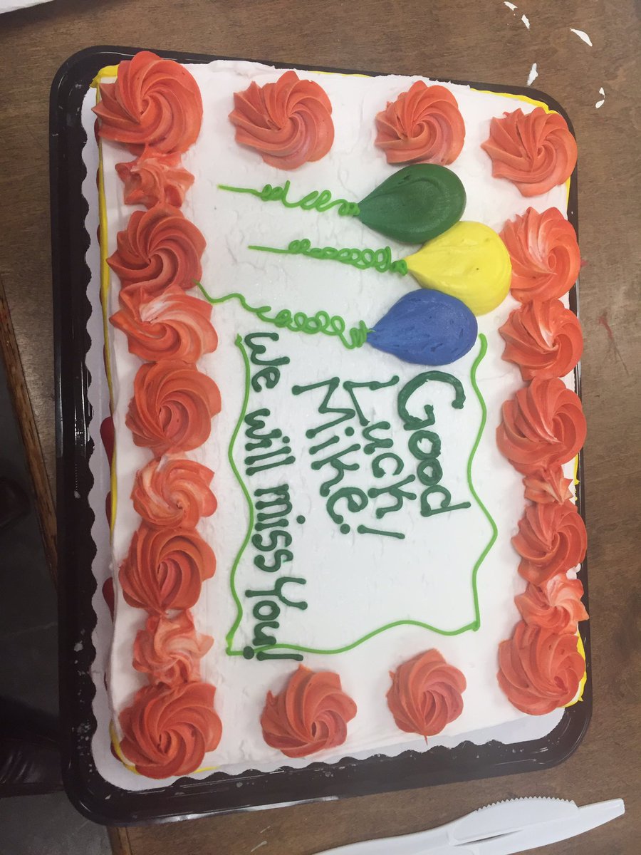 NicJude's tweet photo. Happy retirement to Mike! Thanks for the 11 years. @rhondakcox @HDdereknicolson @JanetShipman3 https://t.co/5ygskq0ygl