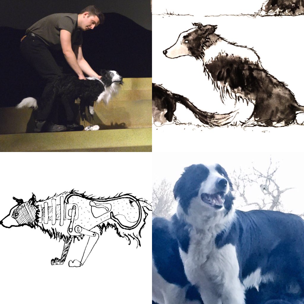 Jimmy_Grimes's tweet image. From real dog, to doodling, design and the finished puppet..