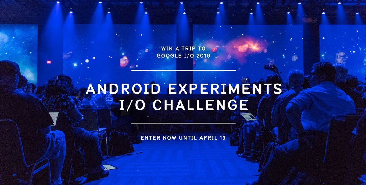 dftaiwo's tweet image. Enter the #AndroidExperiments I/O Challenge for a chance to go to #Google #io16 bit.ly/1UYXEhN