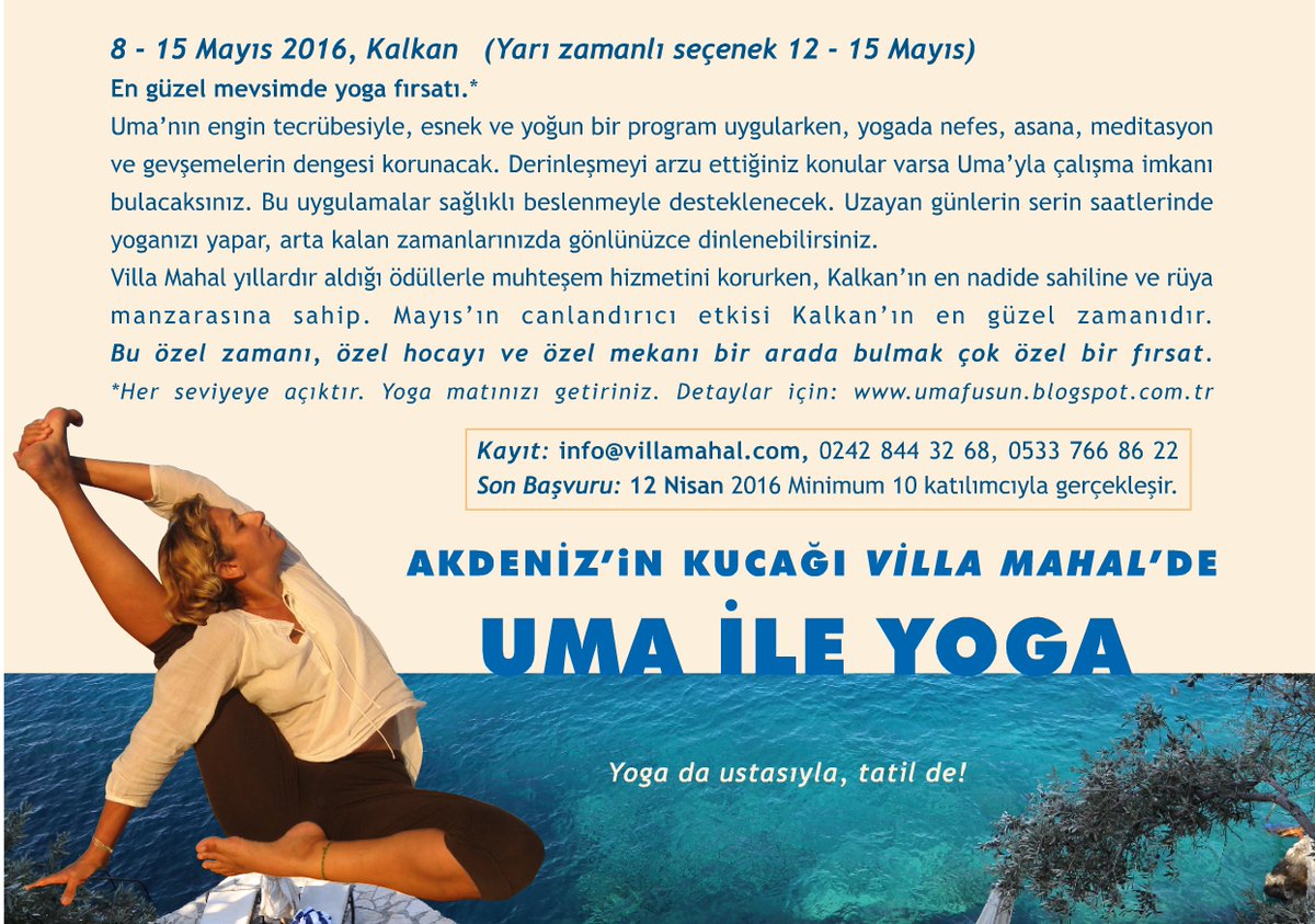 Villa Mahal'in dinlendirici manzarası eşliğinde @UmaJyoti ile yoga yapmaya ne dersiniz? #VillaMahal
