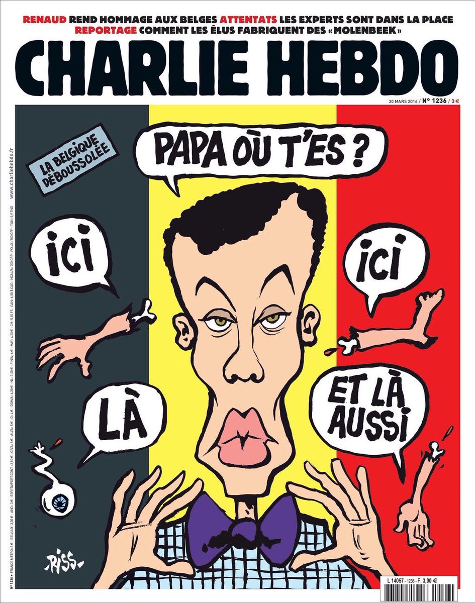 « Papa où t’es ? » Le dessin en « une » de « Charlie Hebdo » blesse la Belgique Ces6JEgWEAAncXX