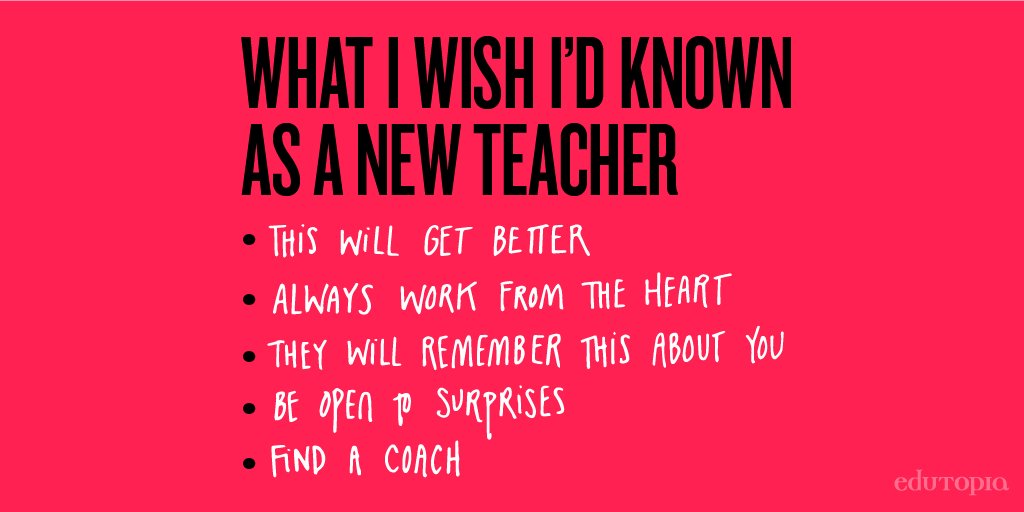 edutopia on Twitter "Some inspiration for new teachers & veteran