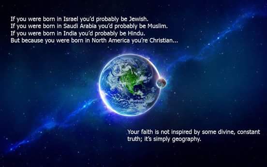 AtheistWorld's tweet image. .@alexandrayanni If your parents told you Allah is the god that exists, that would be the one you'd believe is real.