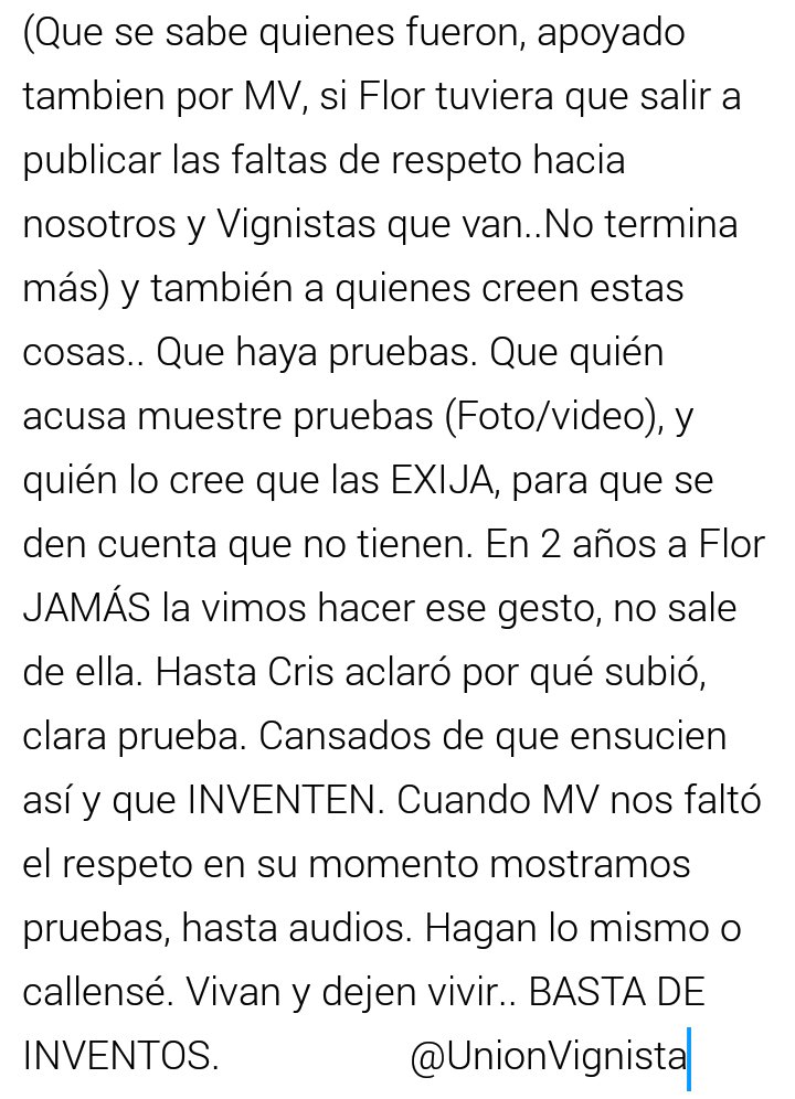 NewsVigna's tweet photo. Aclaración sobre lo que circuló de Flor.
La explicación el enemigo no la cree, pero tampoco puede desmentirla👍#BASTA https://t.co/DPYkXgDzLI
