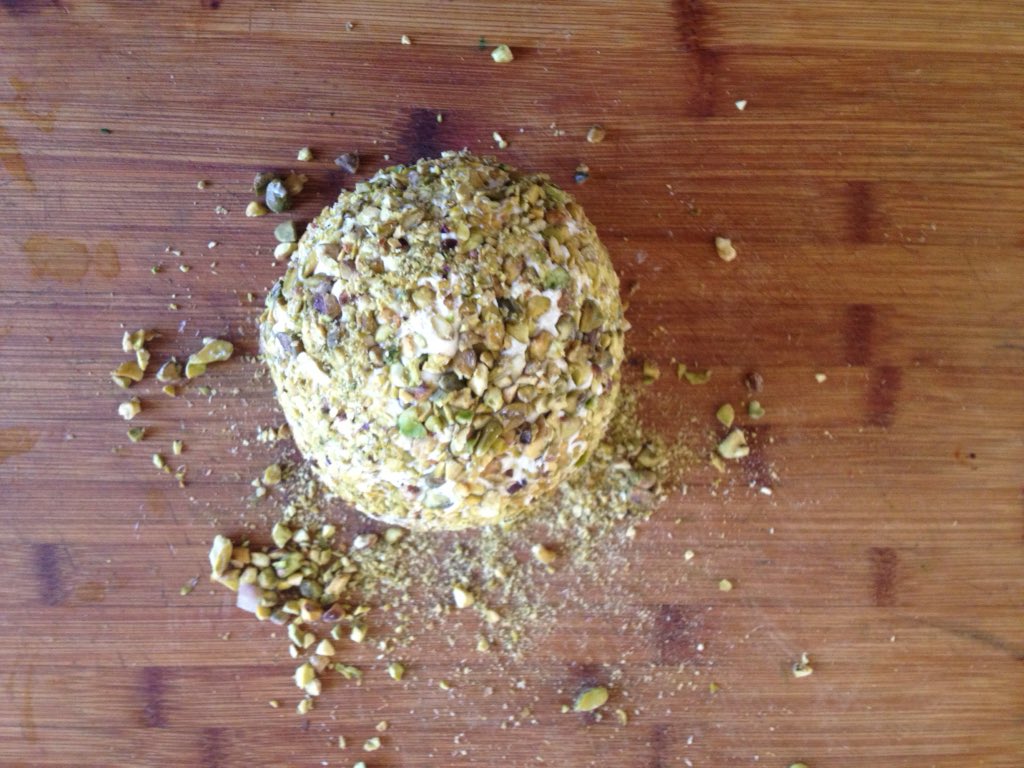 whiskbakerynj's tweet image. Fresh herb and pistachio #cheeseball Gorgeous, right?? #cookbookworthy #fearlesscooking #easter