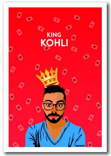 PenciLoveStore's tweet photo. All hail the King KOHLI @imVkohli #INDvAUS #T20Power #T20WorldCup #Cricket #pencilove #fanart https://t.co/DP6uKEv2pz