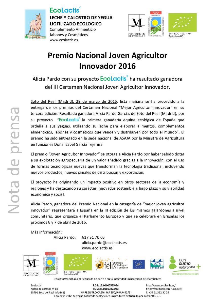 nnggsotodelreal's tweet photo. Nuestra vecina Alicia Pardo, Premio Nacional Joven Agricultor Innovador 2016.

ENHORABUENA!!! 👏👏👏
#SotodelReal https://t.co/IEMzmO9078