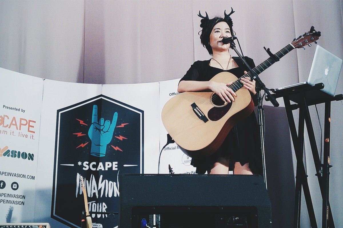 artstocktv's tweet photo. Inch Chua, @inchchua performing live at Tanglin Secondary School for #SCAPEInvasion #Singapore #Music https://t.co/9gKdNOkEUG