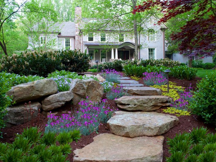 GardenDiy's tweet photo. Primarily functional pathways add interest and invite you to explore the garden. #GardenDesign #GardenPathways https://t.co/NlxwQ3fzts