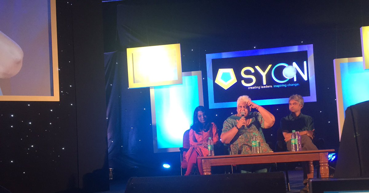 SYCon_2017's tweet image. Panel discussion 2 is underway with Neerja, Archana and Shekar. Shoot your questions! #sycon