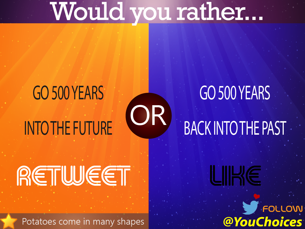 YouChoices's tweet photo. Future or past? https://t.co/eyGeEiz9Cb