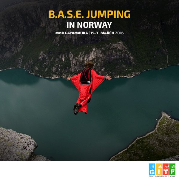 GITF_India's tweet photo. Get ready to buckle your seat &amp; book your #adventure on https://t.co/tHDMQgI6qQ #GITF2016 #MilGayaMauka https://t.co/ZzZwI47qt3