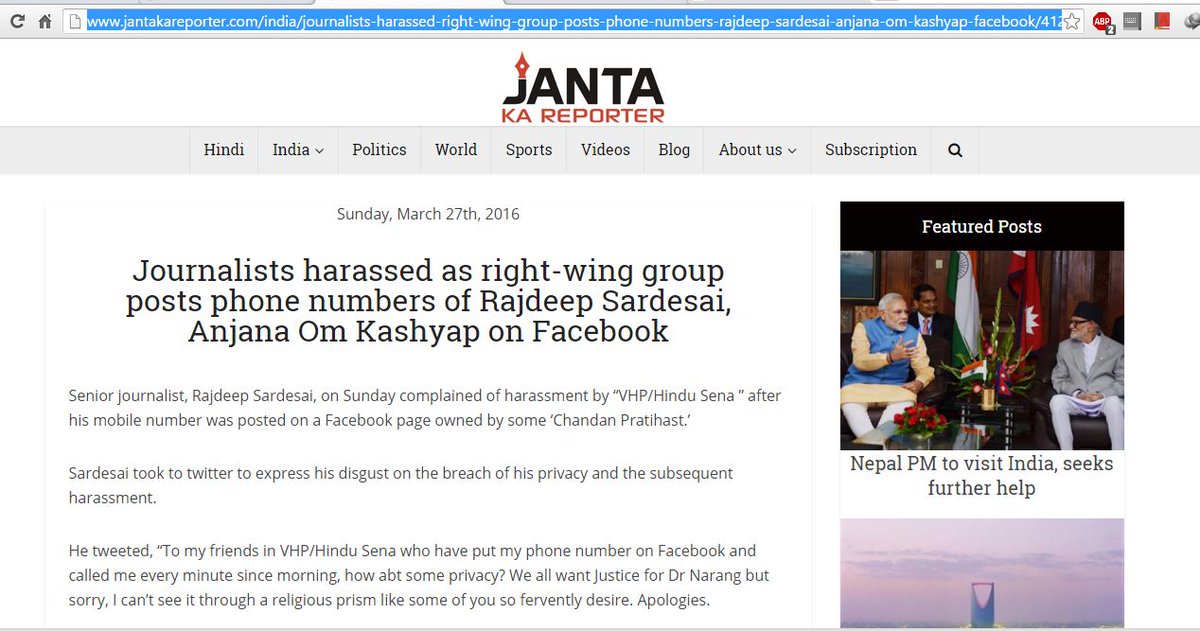 MediaHitjobs's tweet photo. #MediahitjobsImpact Janta ka Reporter forced to correct their lie blaming RW for releasing contacts of Journalists https://t.co/NpdtK1LdMp
