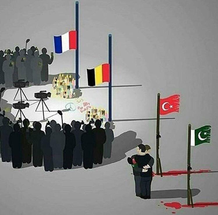 KhaleejMag's tweet photo. This picture is self-explanatory. https://t.co/AMCZKnfumy 
#TurkeyBombing #LahoreBlast #Istanbul  #PrayForPakistan https://t.co/yur6dAauPx