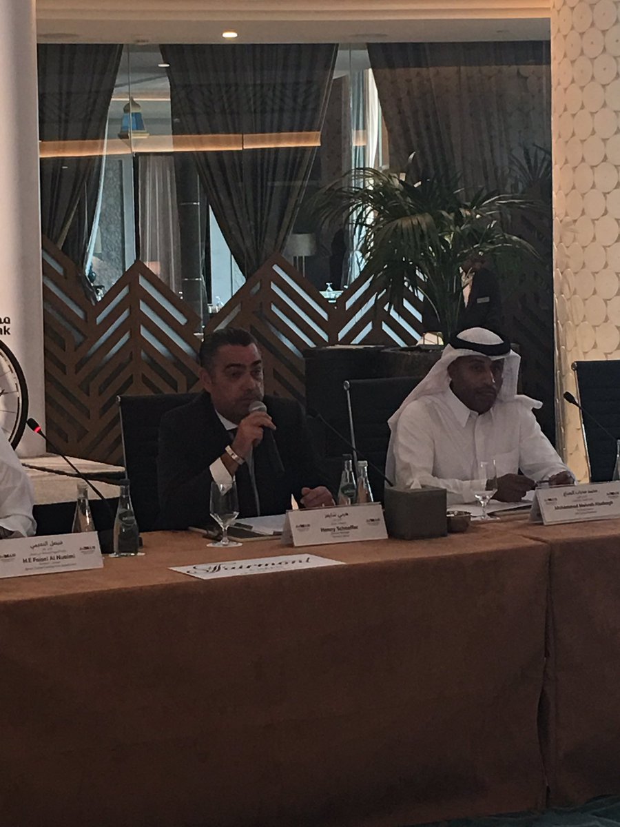 .<a href="/hennyschaeffer/">Henny Schaeffer</a> General Manager from <a href="/FairmontAjman/">Fairmont Ajman</a> addressing the media at the #RideAjman Press Conference.