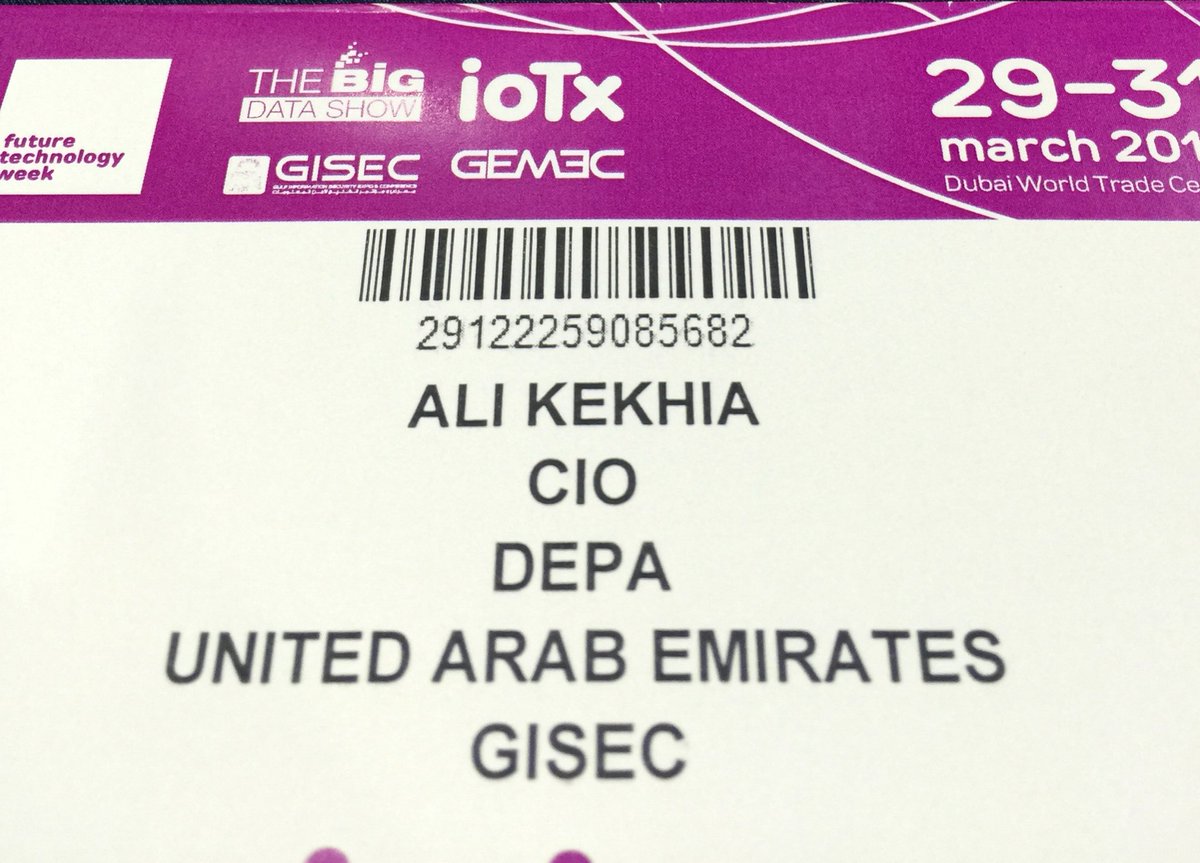 Ali_kekhia's tweet photo. My patch #FTWDXB #GISEC #futuretechnologyweek #gemec #ioTx https://t.co/mHHhKaCMic