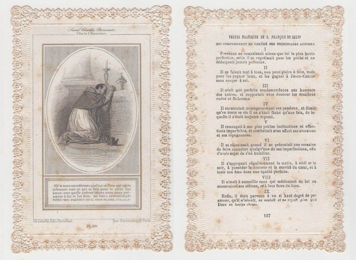 oldfrankcollect's tweet photo. #Santino S. Carlo Borromeo #Canivet #Merlettato #HolyCard  https://t.co/fCOaM4XDD4 #collezionismo #collectibles https://t.co/OZNOysMikM
