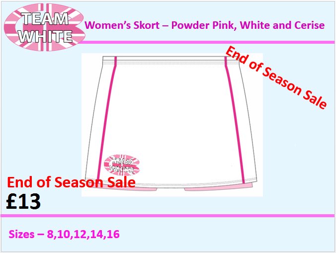 TeamWhiteGB's tweet photo. Get a Pink Top and Skort for £20 not including P+P. Pre sale price £45!!! £8 and £13 if you buy separately!!! https://t.co/VB7CGw5XfI