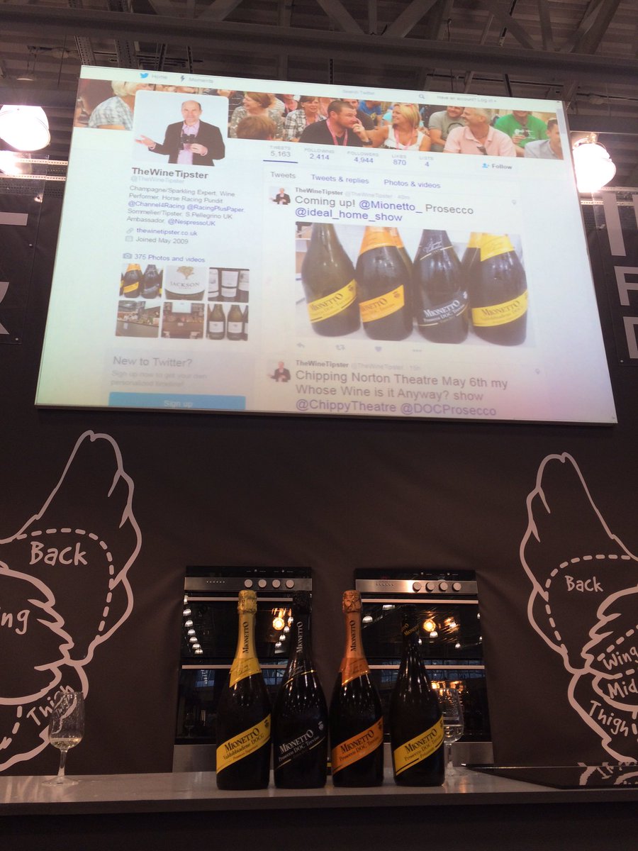 Sharing the passion for Prosecco @ideal_home_show @TheWineTipster #Prosecco #Mionetto